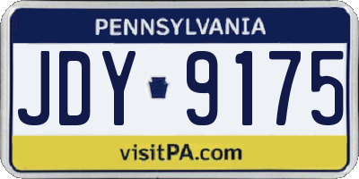 PA license plate JDY9175