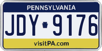 PA license plate JDY9176