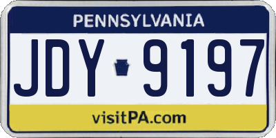 PA license plate JDY9197