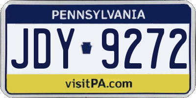 PA license plate JDY9272