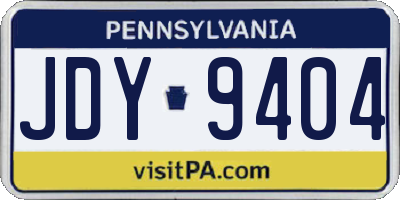 PA license plate JDY9404