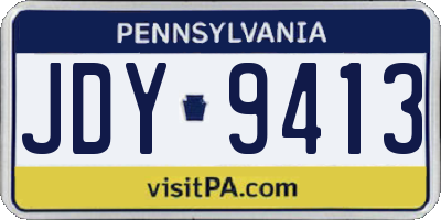 PA license plate JDY9413