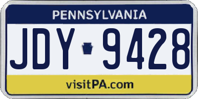 PA license plate JDY9428