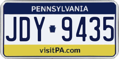 PA license plate JDY9435