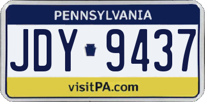 PA license plate JDY9437