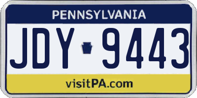 PA license plate JDY9443