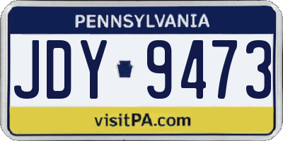 PA license plate JDY9473