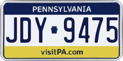 PA license plate JDY9475