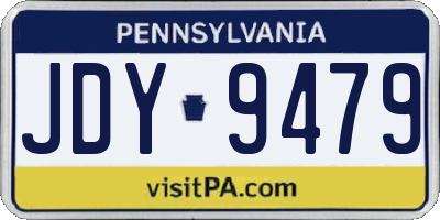PA license plate JDY9479