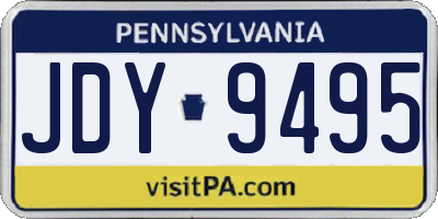 PA license plate JDY9495