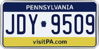 PA license plate JDY9509