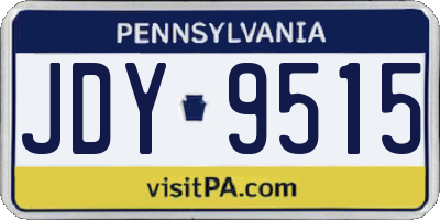 PA license plate JDY9515