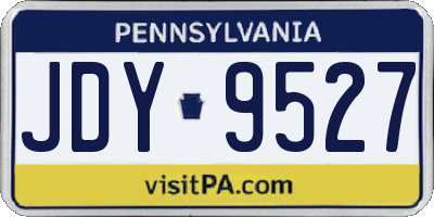 PA license plate JDY9527