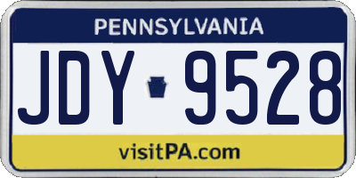 PA license plate JDY9528