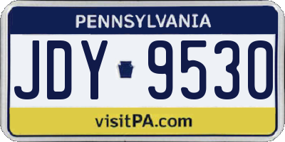 PA license plate JDY9530
