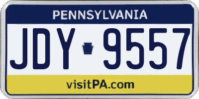 PA license plate JDY9557