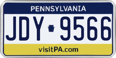 PA license plate JDY9566