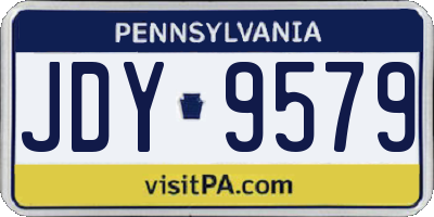 PA license plate JDY9579
