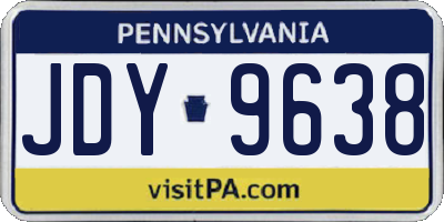 PA license plate JDY9638