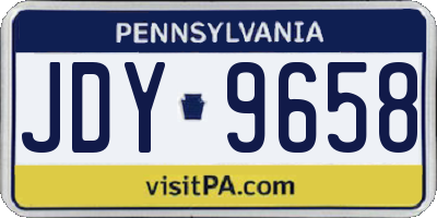 PA license plate JDY9658