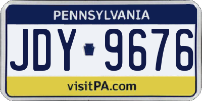 PA license plate JDY9676