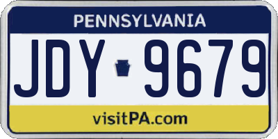 PA license plate JDY9679