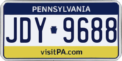 PA license plate JDY9688