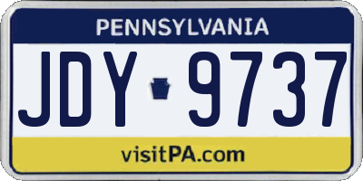 PA license plate JDY9737