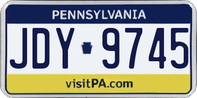 PA license plate JDY9745