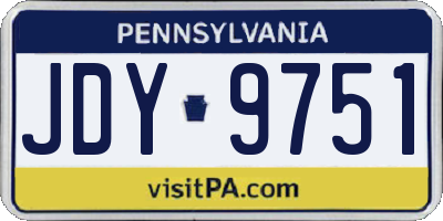 PA license plate JDY9751