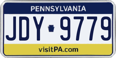 PA license plate JDY9779