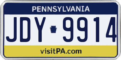 PA license plate JDY9914
