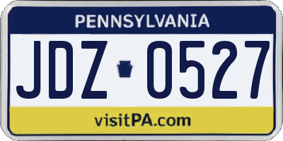 PA license plate JDZ0527