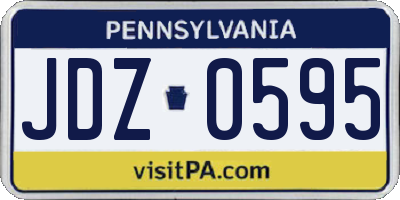 PA license plate JDZ0595