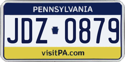 PA license plate JDZ0879