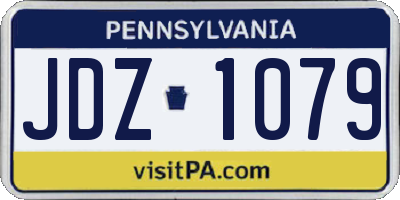 PA license plate JDZ1079