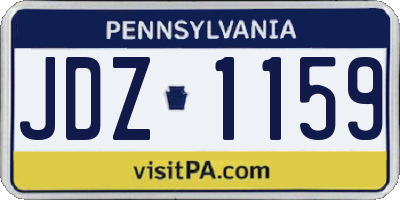 PA license plate JDZ1159