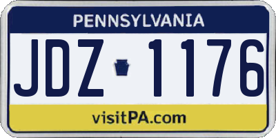 PA license plate JDZ1176