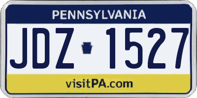 PA license plate JDZ1527