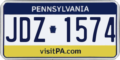 PA license plate JDZ1574