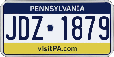 PA license plate JDZ1879