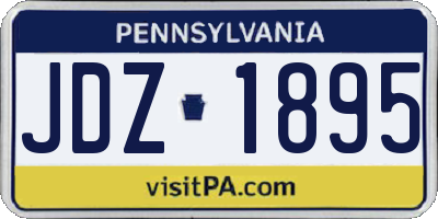 PA license plate JDZ1895