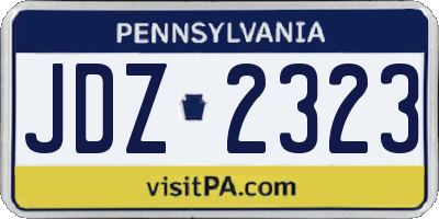 PA license plate JDZ2323