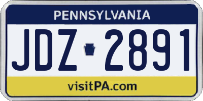 PA license plate JDZ2891