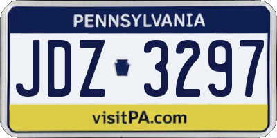 PA license plate JDZ3297