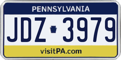 PA license plate JDZ3979