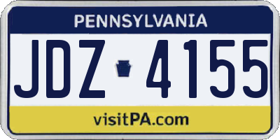 PA license plate JDZ4155