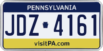 PA license plate JDZ4161
