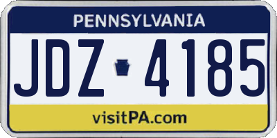 PA license plate JDZ4185