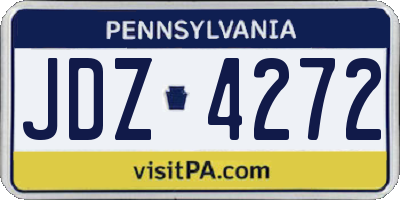PA license plate JDZ4272